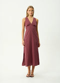 Ledger - Recycled Maxi Dress | Burgundy-Image 1