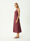 Ledger - Recycled Maxi Dress | Burgundy-Image 3