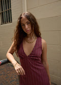 Ledger - Recycled Maxi Dress | Burgundy-Image 5