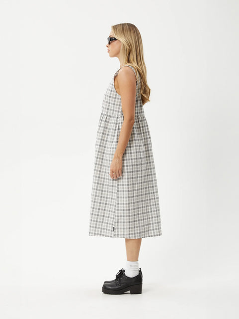 Leo - Recycled Check Midi Dress