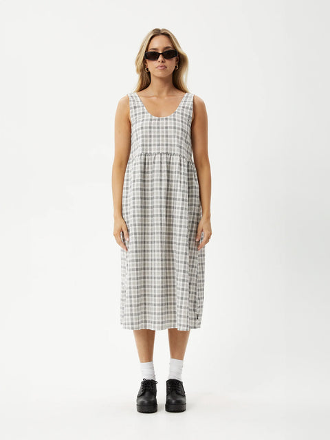 Leo - Recycled Check Midi Dress