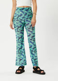 Liquid - Recycled High Waisted Sheer Pants | Jade Floral-Image 4