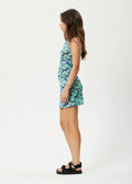 Liquid - Recycled Sheer One Shoulder Dress | Jade Floral-Image 2