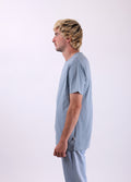 Little Yellow Bird Organic Cotton Tui Tee | Dusky Blue-Image 4