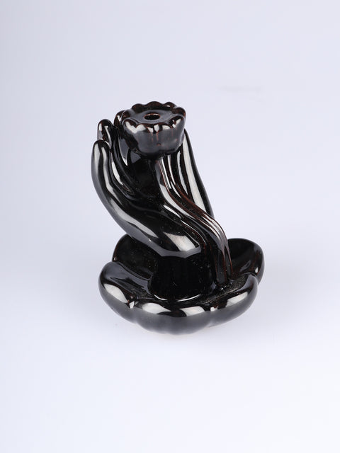 Lotus Flower & Hand Backflow Incense Burner