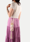 Macrame Bottle Holder | Beige-Image 1