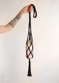 Macrame Bottle Holder | Black-Image 2
