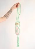 Macrame Bottle Holder | Green-Image 2