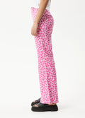 Madeline Birkin - Hemp Flared Pants | Bubblegum Floral-Image 2