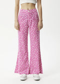 Madeline Birkin - Hemp Flared Pants | Bubblegum Floral-Image 4
