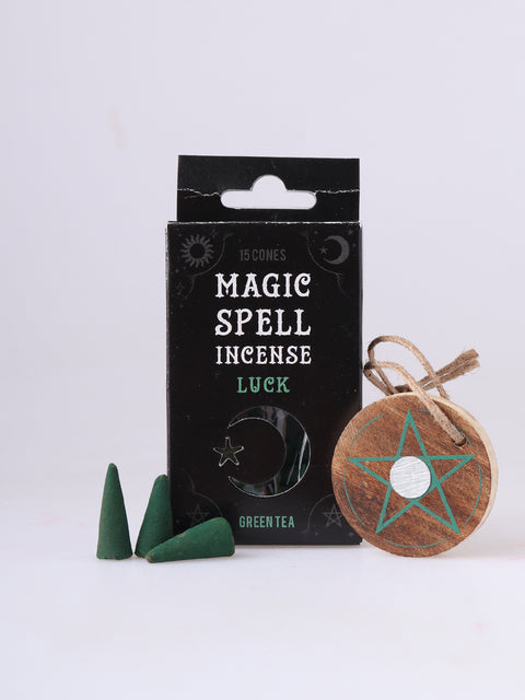 Magic Spell Incense Cones - Green Tea Luck