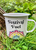 Mandala Enamel Mug | White-Image 1