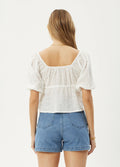 Marlow - Recycled Tie Front Top | White-Image 3