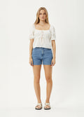 Marlow - Recycled Tie Front Top | White-Image 4