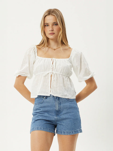 Marlow - Recycled Tie Front Top