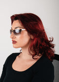 Metal Wrap Visor Sunglasses | Gold-Image 2