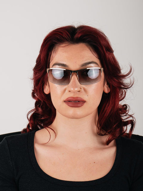 Metal Wrap Visor Sunglasses