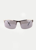 Metal Wrap Visor Sunglasses | Silver-Image 1