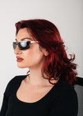 Metal Wrap Visor Sunglasses | Silver-Image 2