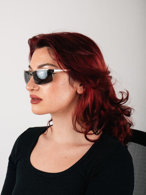 Metal Wrap Visor Sunglasses