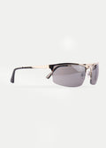 Metal Wrap Visor Sunglasses | Silver-Image 3