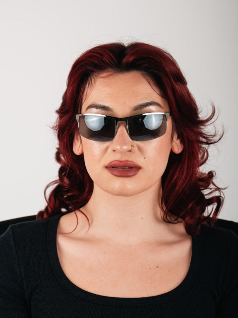 Metal Wrap Visor Sunglasses