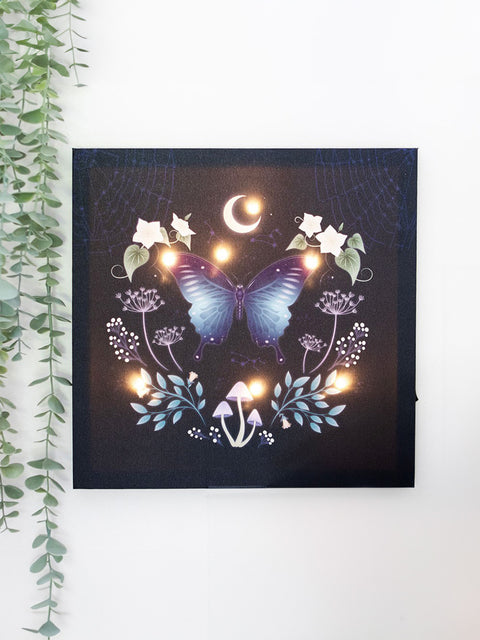 Midnight Moth Light Up Canvas
