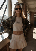 Mika - Recycled Pleat Mini Skirt | Sand-Image 2