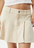 Mika - Recycled Pleat Mini Skirt | Sand-Image 5