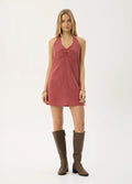 Montana - Halter Mini Dress | Rose Check-Image 1