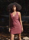 Montana - Halter Mini Dress | Rose Check-Image 2