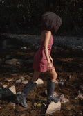 Montana - Halter Mini Dress | Rose Check-Image 5