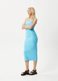 Moon - Hemp Terry Maxi Dress | Blue Daisy-Image 1