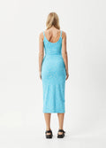 Moon - Hemp Terry Maxi Dress | Blue Daisy-Image 3