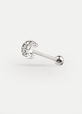 Moon Gem Ear Stud 18G | Clear-Image 1
