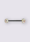 Multi Gem Barbell 14G | Aurora Borealis-Image 2