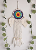 Multi with White Leaf Dreamcatcher 16cm | One Colour-Image 1