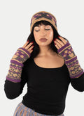 Mushroom Wool Knit Armwarmer | Purple-Image 1