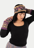 Mushroom Wool Knit Armwarmer | Purple-Image 3