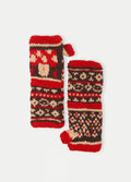 Mushroom Wool Knit Armwarmer | Red-Image 1