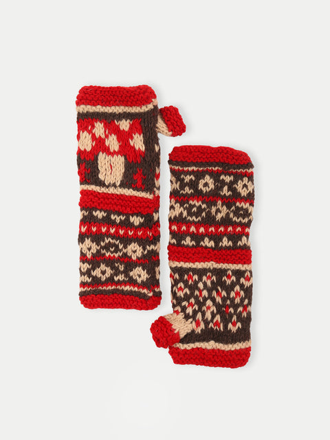 Mushroom Wool Knit Armwarmer