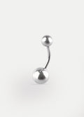 Navel Barbell 14G | Steel-Image 1