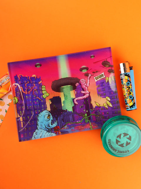 Ooze After Hours - Glass Rolling Tray Small