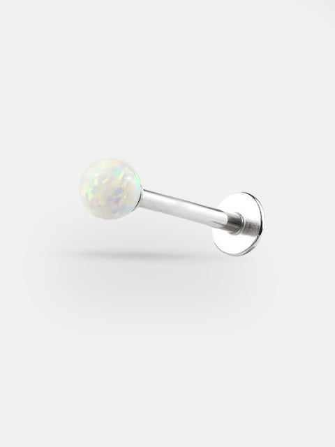 Opal Ball Flatback Barbell 16G