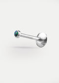 Opal Flatback Barbell 16G | Black-Image 1