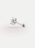 Opal Flower Ear Stud 18G | White-Image 1