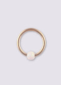 Opal Gold Bead Ring 18G | White-Image 1