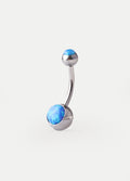 Opal Navel Barbell 14G | Blue-Image 1