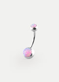 Opal Navel Barbell 14G | Pink-Image 1