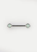 Opal Nipple Barbell 14G | White-Image 1